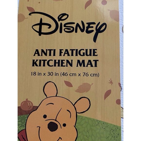 Disney Winnie The Pooh Fall Autumn Leaves Anti Fatigue Kitchen Mat 18 X 30” NEW - Picture 4 of 16